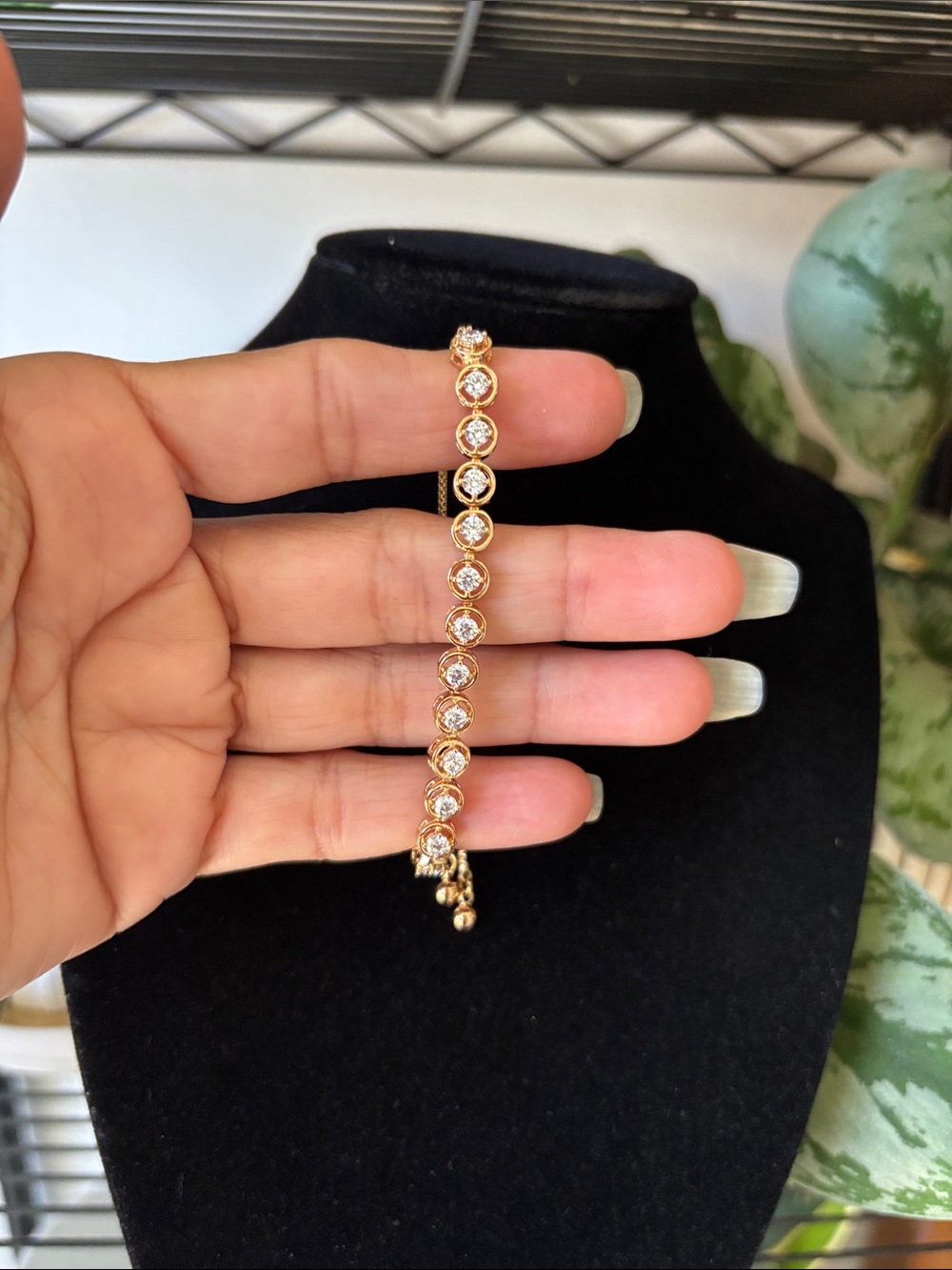 Gold Crystal Station Bracelet - Women Jewelry